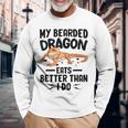 My Bearded Dragon Eats Better Than I Do トカゲ爬虫類 長袖Tシャツ 高齢者への贈り物