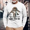 Ohne Esel Läuft Hier Nix ロバ 牧場 農業 ロバ 長袖Tシャツ 高齢者への贈り物