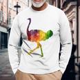Ostrich African ダチョウ Animal Watercolor Graphic 長袖Tシャツ 高齢者への贈り物