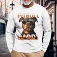 Pitbull Daddyピットブル・パパ・ヴァタータグ アメリカン・ピット・ブル・テリア・パパ 長袖tシャツ 長袖Tシャツ 高齢者への贈り物
