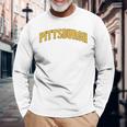 Pittsburgh Throwback Classic 長袖Tシャツ 高齢者への贈り物