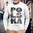 Polska Flag Eagle Polski Pride ポーランドヘリテージデザイン 長袖Tシャツ 高齢者への贈り物