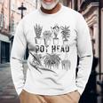Pot Head 観葉植物 庭師 面白い 観葉植物 長袖Tシャツ 高齢者への贈り物