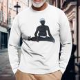 Ramana Maharshi アートワーク 長袖Tシャツ 高齢者への贈り物