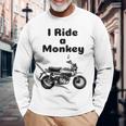 I Ride A Monkey オートバイ ミニバイクシャツ 長袖Tシャツ 高齢者への贈り物