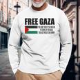 Save Gaza Free Palestine Free Gaza Proud Gaza Palestina 長袖Tシャツ 高齢者への贈り物