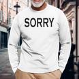 Sorry Das Icho Groß 長袖Tシャツ 高齢者への贈り物