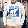 Svalbard ノルウェー ポーラーベア ロングイヤービーン スピッツベルゲン オーロラ 長袖Tシャツ 高齢者への贈り物