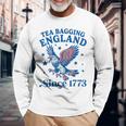 Tea Bagging England Since 1773 Patriotic Eagle 4Th Of July Long Sleeve T-Shirt Gifts for Old Men