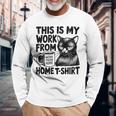 This Is My Work From Homearcastic Cat Remote Worker 長袖Tシャツ 高齢者への贈り物