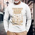Truck Drivers Fun Truckers トラッキング スカル バックサイド 長袖tシャツ 長袖Tシャツ 高齢者への贈り物