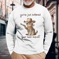 You 'Ve Just Buttered Your Last Biscuit Meow Cowboy Cat Meme 長袖tシャツ 長袖Tシャツ 高齢者への贈り物
