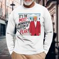 「今年一番素晴らしい言葉だ」トランプクリスマス 長袖tシャツ 長袖Tシャツ 高齢者への贈り物