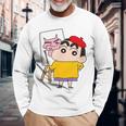 【まんが】クレヨンしんちゃん お絵描きしんちゃん 長袖Tシャツ 高齢者への贈り物