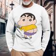【まんが】クレヨンしんちゃん 尻出ししんちゃん 長袖Tシャツ 高齢者への贈り物