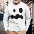 お化けの顔 ハロウィーン 幽霊 おばけ ゆうれい 長袖Tシャツ 高齢者への贈り物