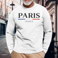 お土産 De Paris フランス国旗 愛の首都 ギフト 長袖Tシャツ 高齢者への贈り物