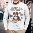 かわいい犬の説明 バーニーズ・マウンテン・ドッグの解剖学 長袖Tシャツ 高齢者への贈り物