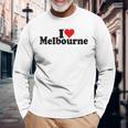 アイラブハートメルボルンオーストラリア 長袖Tシャツ 高齢者への贈り物
