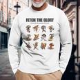 アスリート犬たちの挑戦 – Fetch The Glory 長袖Tシャツ 高齢者への贈り物