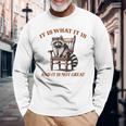 アライグマのミーム It's What It's And It Is Not Greatarcastic 長袖Tシャツ 高齢者への贈り物