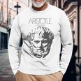 アリストテレスtシャツ 古代ギリシャ哲学者 長袖Tシャツ 高齢者への贈り物