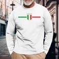 イタリアサッカー、イタリアサッカーファン 長袖Tシャツ 高齢者への贈り物