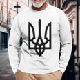 ウクライナトライデントシンボル ウクライナトライズブ 長袖tシャツ 長袖Tシャツ 高齢者への贈り物