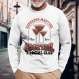 エスプレッソ・マティーニ・ソーシャル・クラブ・ウォッカ・コーヒー・ラバー・カクテル 長袖Tシャツ 高齢者への贈り物