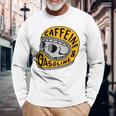 カフェインとガソリン 長袖Tシャツ 高齢者への贈り物