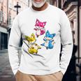 カワイイ・パンセクシュアル・プライド・フォックス 長袖tシャツ 長袖Tシャツ 高齢者への贈り物