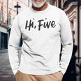 キッズ Hi Five 5Th Birthday 5歳 パーティー 幼稚園 長袖Tシャツ 高齢者への贈り物