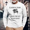 クラシックピアノ 長袖Tシャツ 高齢者への贈り物