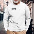 グラフィックフライフィッシングフックライン フィッシュマグロ 長袖Tシャツ 高齢者への贈り物
