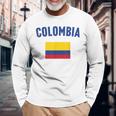 コロンビア国旗 長袖Tシャツ 高齢者への贈り物