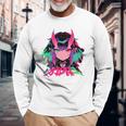 ゴシック アニメ 鬼 わいふ かわいい 日本 漫画 ヴェーパーウェア レトロ 長袖tシャツ 長袖Tシャツ 高齢者への贈り物