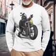 ゴリラ バイク バイカー 長袖Tシャツ 高齢者への贈り物
