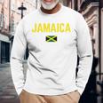 ジャマイカ 旗 大 国旗 メンズ レディース キッズ ジャマイカ 長袖Tシャツ 高齢者への贈り物