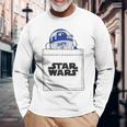 スターウォーズ R2-D2 ロゴポケット 長袖Tシャツ 高齢者への贈り物