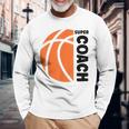 スーパー コーチ バスケットボール スポーツ バスケットボール コーチ Basketball Coach 長袖Tシャツ 高齢者への贈り物