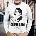 ソビエト指導者ヨシフスターリンシャツソ連共産主義の歴史 長袖Tシャツ 高齢者への贈り物
