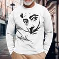 ダリの肖像画 長袖Tシャツ 高齢者への贈り物