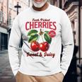 チェリーファーマーズマーケット フレッシュピックチェリー チェリー好き 長袖Tシャツ 高齢者への贈り物