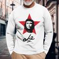 チェ・ゲバラ、キューバ、署名、ゲリラ、チェ 長袖Tシャツ 高齢者への贈り物