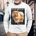 チャウチャウ犬愛好家 長袖Tシャツ 高齢者への贈り物