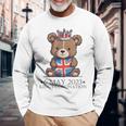 テディロイヤルベア 王様の戴冠式 ユニオンジャック・チャールズ 長袖Tシャツ 高齢者への贈り物