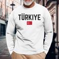 トルコ 旗 大 国旗 メンズ レディース キッズ トルコ 長袖Tシャツ 高齢者への贈り物