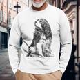 ドッグキャバリアキングチャールズ・スパニエル 長袖Tシャツ 高齢者への贈り物