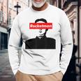 パロディ Kim Jung Un Rocketman ボックスロゴtシャツ 長袖Tシャツ 高齢者への贈り物