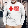 ビーチパトロール ライフガード サーフ レスキュー 長袖Tシャツ 高齢者への贈り物
